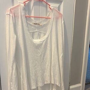 We The Free White Sheer Tunic Top